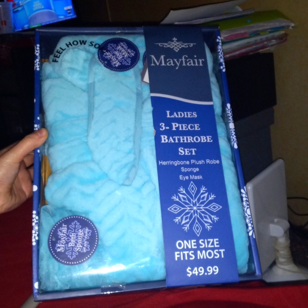 Ladies 3 Piece Bathrobe Set